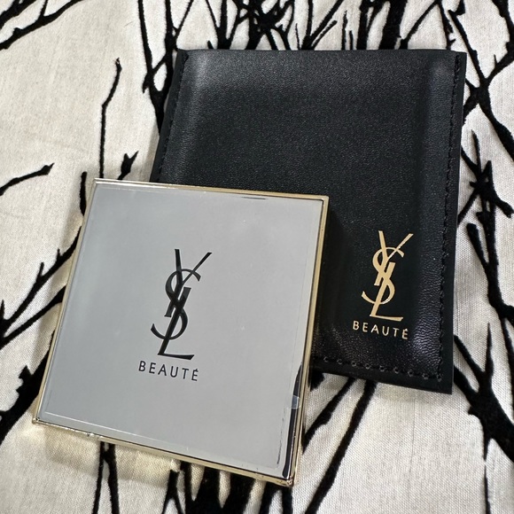 Yves Saint Laurent Accessories - 🎉HP🎉 YSL Yves Saint Laurent Beauté hand purse mirror w/ vegan leather sleeve